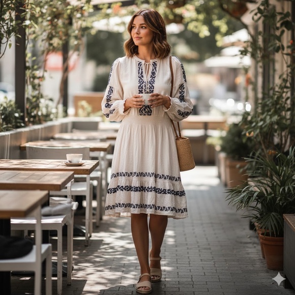 Fat Face Ruffled Vacation Dress - Picture 2 of 9